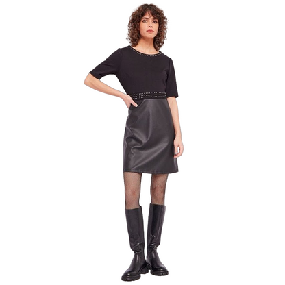 Gaudì vestito manica corta con borchie da donna 321BD14003 2001 nero