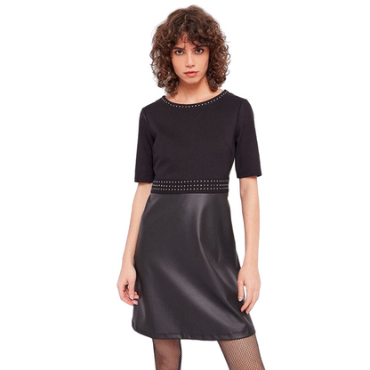 Gaudì vestito manica corta con borchie da donna 321BD14003 2001 nero