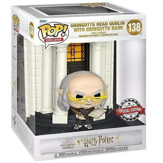 Funko Pop ! Deluxe Harry Potter (138) Gringotts Kopfgoblin mit Bank Special