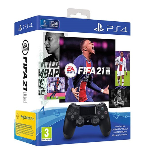 BUNDLE FIFA 21 PS4 ITALIENISCH + CONTROLLER V2 DUALSHOCK SCHWARZ V2 PLAYSTATION 4