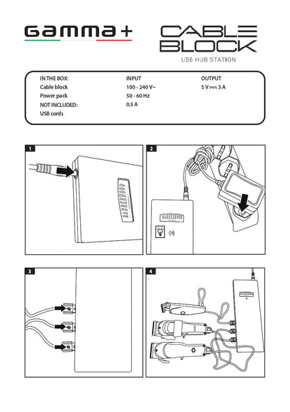 GammaPiù Cable Block Alimentatore Per Tosatrici