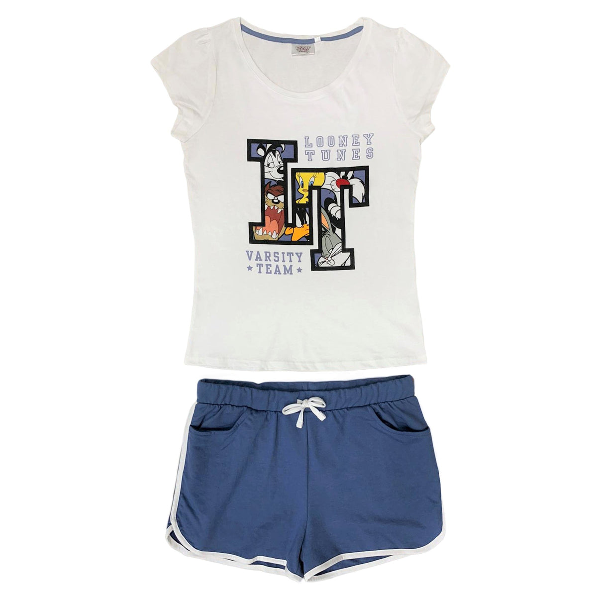 Women's Looney Tunes Short Pyjamas T-shirt and Shorts in Cotton 3235