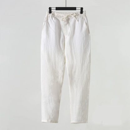 Pantaloni di Lino alla Caviglia