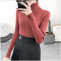Women's sweater, thick cotton sweater, women's turtleneck sweater