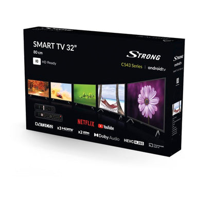 Smart TV Strong 32" LED HD DVB T2/S2 SRT32HC5433/U HD Android Netflix PS4 PC