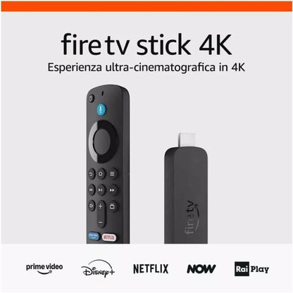 Amazon Fire Tv Stick 4K (Wi-Fi 6) Telecomando Vocale Alexa Android Dolby Vision