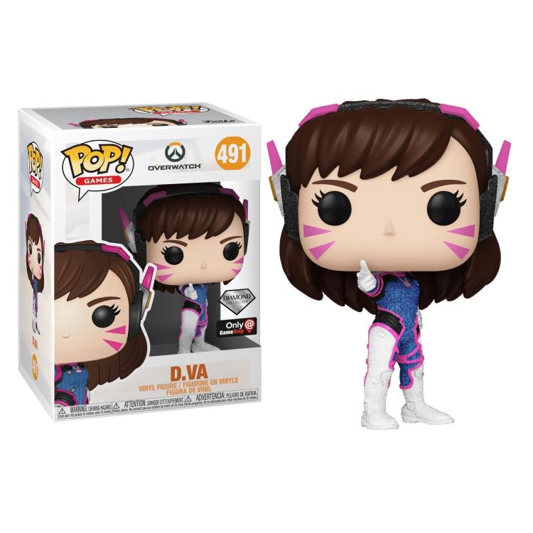 Funko Pop! Games - Overwatch (491) D.Va - Diamond Collection - Vinylfigur 9cm