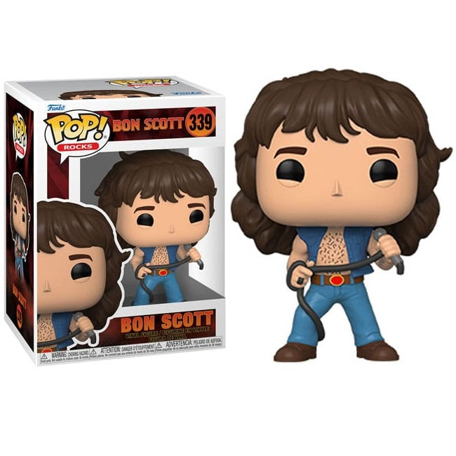 Funko Pop! Rocks AC/DC - (339) Bon Scott Vinylfigur 70er/80er Rock-Ikone 9cm
