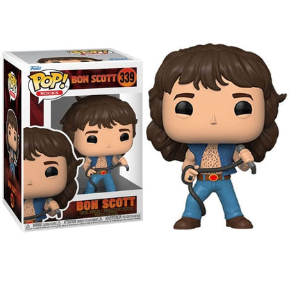 Funko Pop! Rocks AC/DC - (339) Bon Scott Vinylfigur 70er/80er Rock-Ikone 9cm