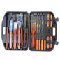18-Piece BBQ Tool Set with Case, Wooden Handle Grilling Utensils