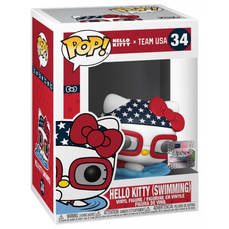 Funko Pop! Hello Kitty Team USA - (34) Hello Kitty (Swimming) Sanrio Figur 9Cm