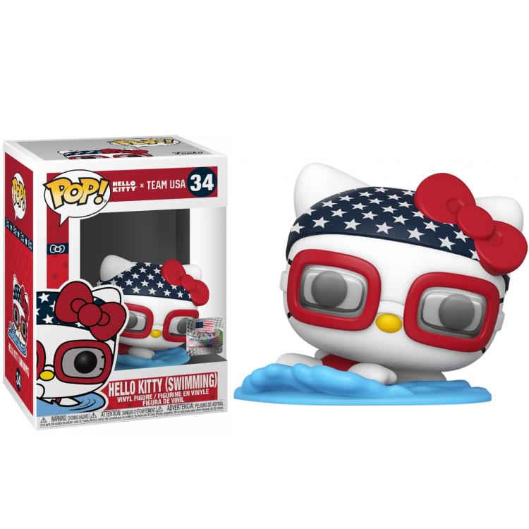Funko Pop! Hello Kitty Team USA - (34) Hello Kitty (Swimming) Sanrio Figur 9Cm