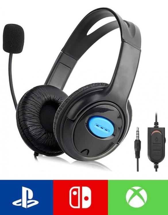 GAMING-HEADSET FÜR PLAYSTATION 4 MIKROFON HEADSET SPIEL PS4 XBOX ONE PC CHAT SPIEL