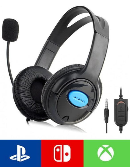 GAMING-HEADSET FÜR PLAYSTATION 4 MIKROFON HEADSET SPIEL PS4 XBOX ONE PC CHAT SPIEL