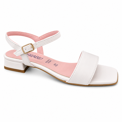 Morablu 3717 Sol Soft Bianco Sandalo Basso Tacco 10