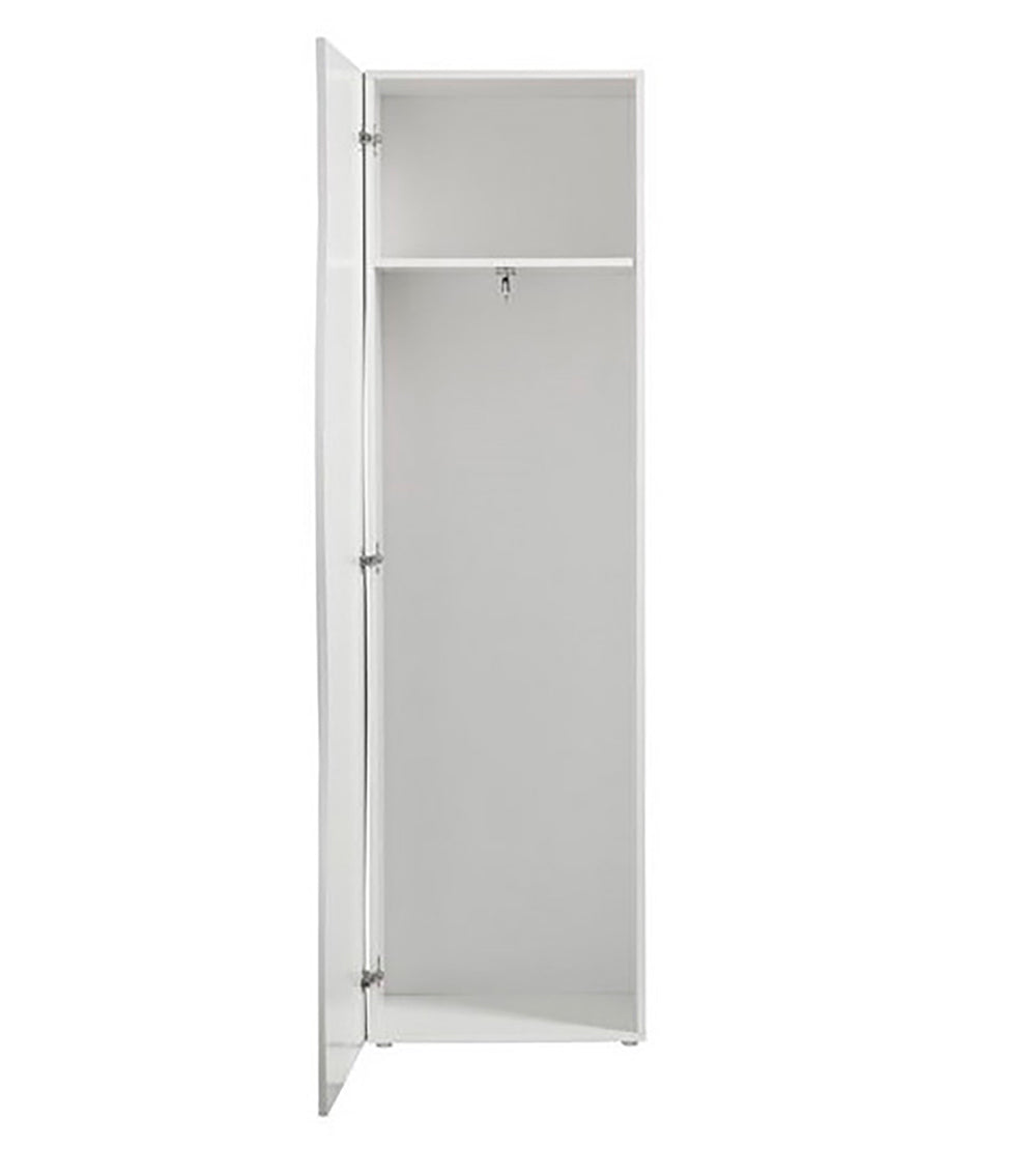 Moderner Kleiderschrank mit 1 Tür ONDA, Farbe Hochglanzweiß