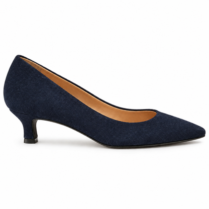 MORABLU 3871 R CAMOSCIO PELLE BLU TACCO