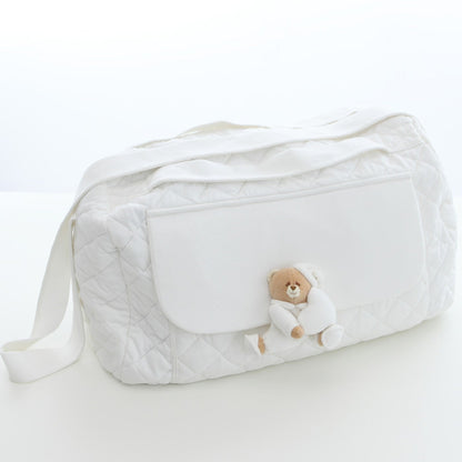 Weiße Mama-Tasche Tato aus Stoff