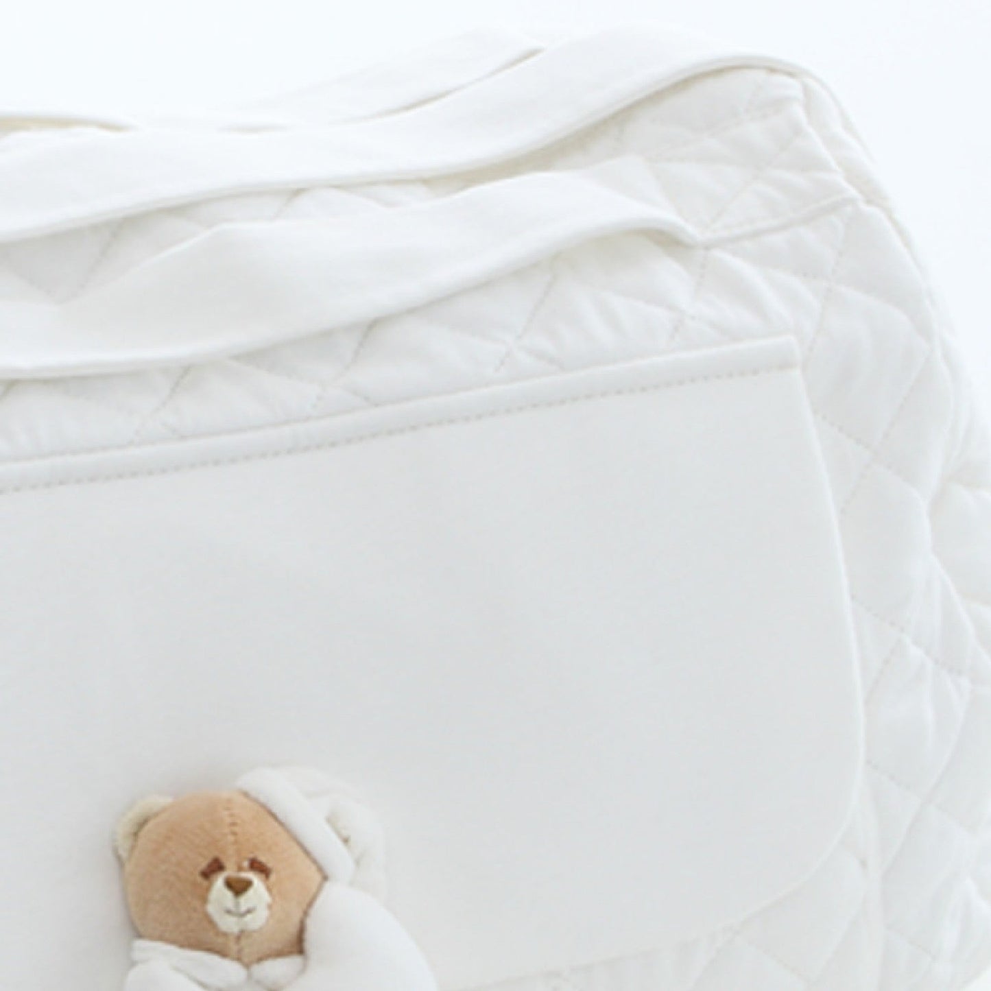 Weiße Mama-Tasche Tato aus Stoff