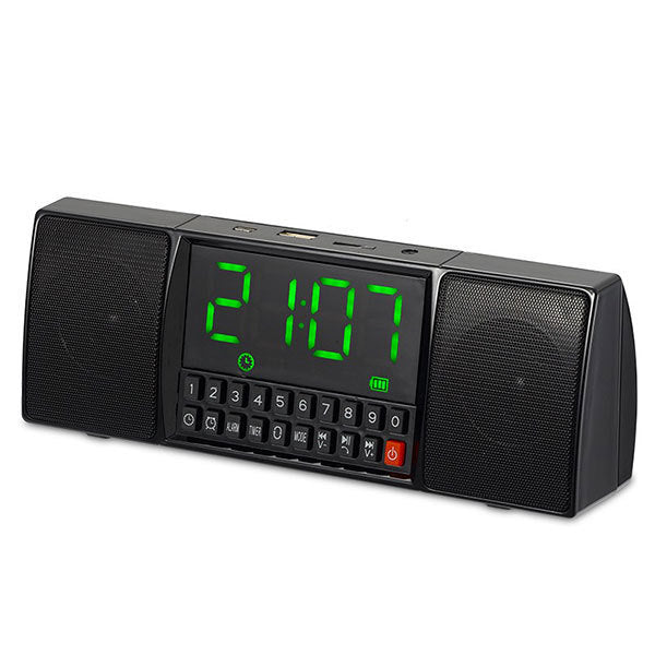 BLUETOOTH SPEAKER WITH DISPLAY, HANDS-FREE PHONE, USB, SD, MP3, FM RADIO, SMARTPHONE COMPATIBLE