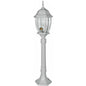 Garden Lamp Post Ground 87cm Glass Lantern E27 Outdoor Light Grey Aluminum