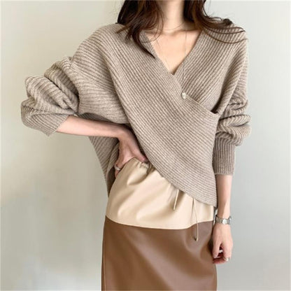 Maglione a maniche lunghe Pullover Autunno Inverno Stile coreano Maglione lavorato a maglia
