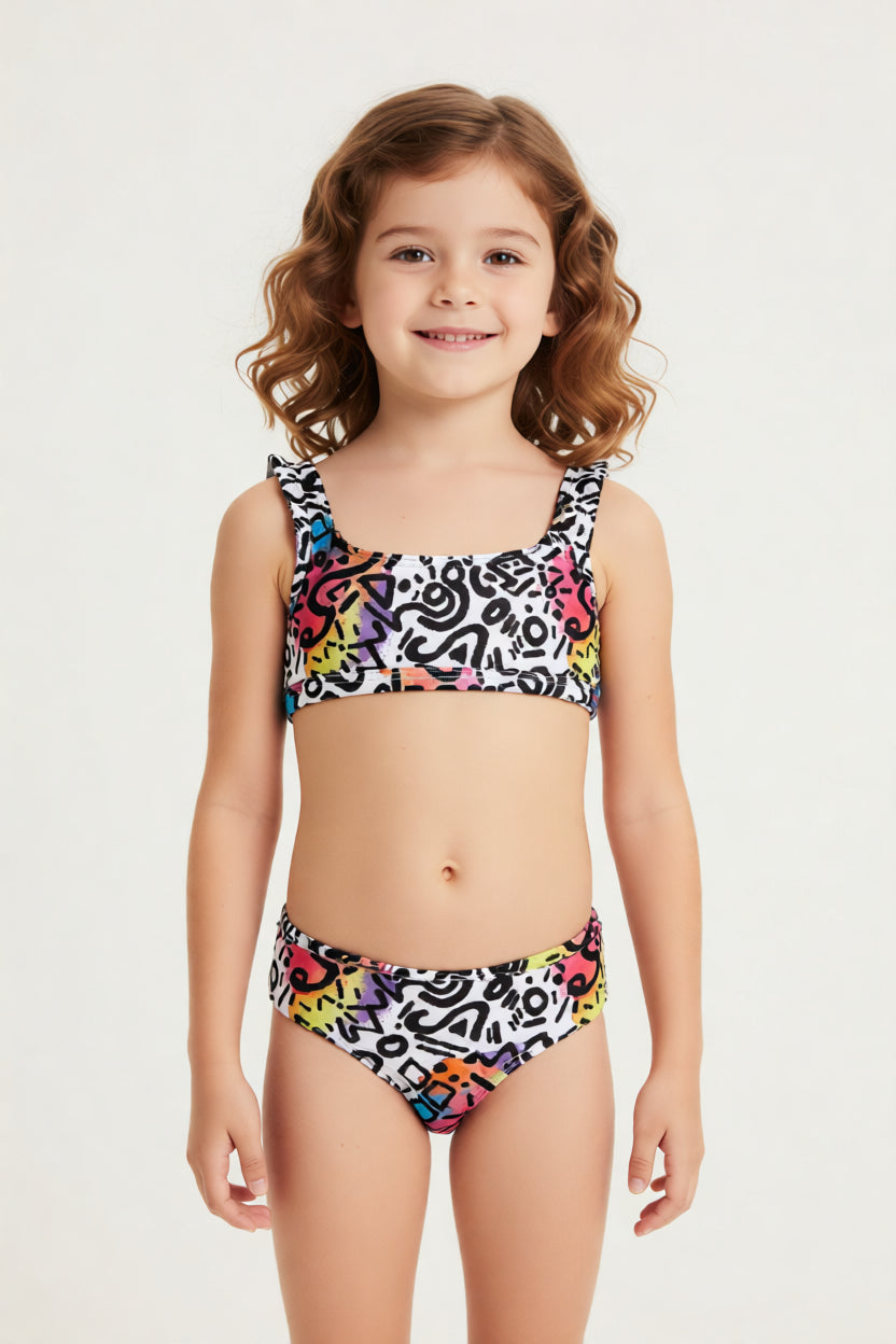 Arena Bikini Bralette Ragazza Graffiti 011031-150 Multicolore | Mare PE26