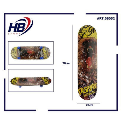 Hb Sport Skateboard Komplett Skateboard für Jungen/Erwachsene Unisex Holz 06052 70Cm