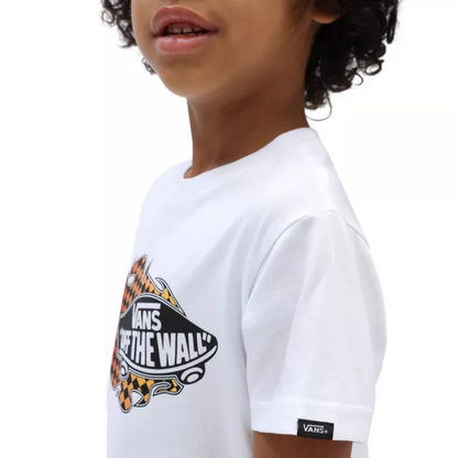 Vans maglietta manica corta da bambino Flame VN0A5KPFWHT bianco