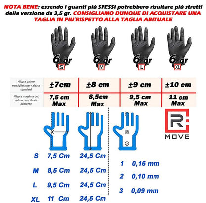 Guanti In Nitrile Monouso 100Pz Ultra Resistenti Lavoro Industria Meccanici Tg.L