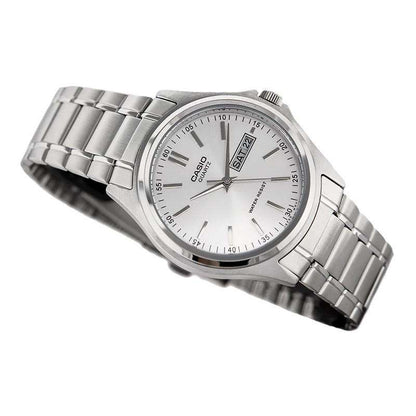 Casio MTP-1239D-7A uomo in acciaio inossidabile color argento