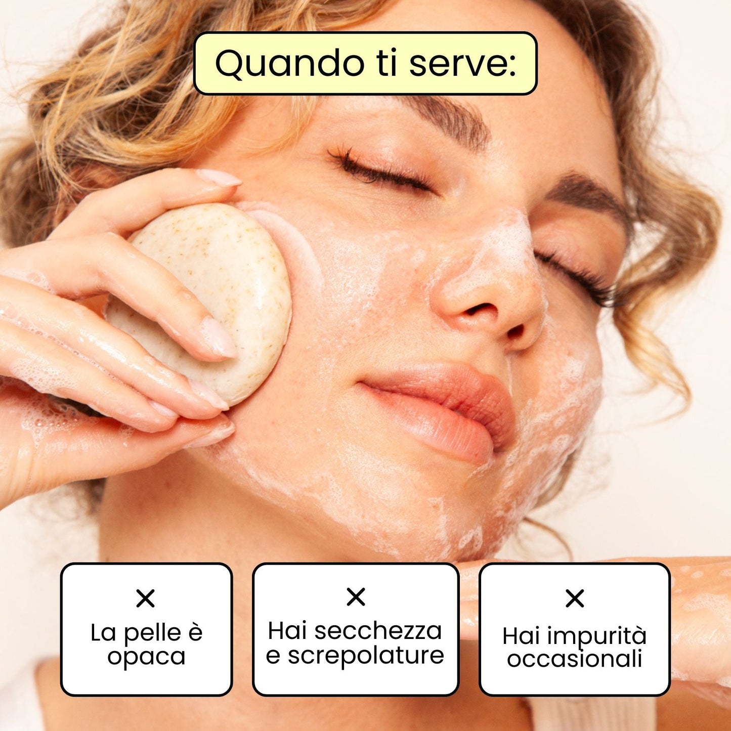 Detergente viso esfoliante