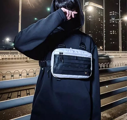 Marsupio Da Petto Uomo Multitasche Tracolla Regolabile Borsa Zaino Borsello