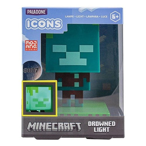 Paladone Minecraft Drowned Light #007 Icon Zombie 3D Nachtlicht Pp7999Mcf
