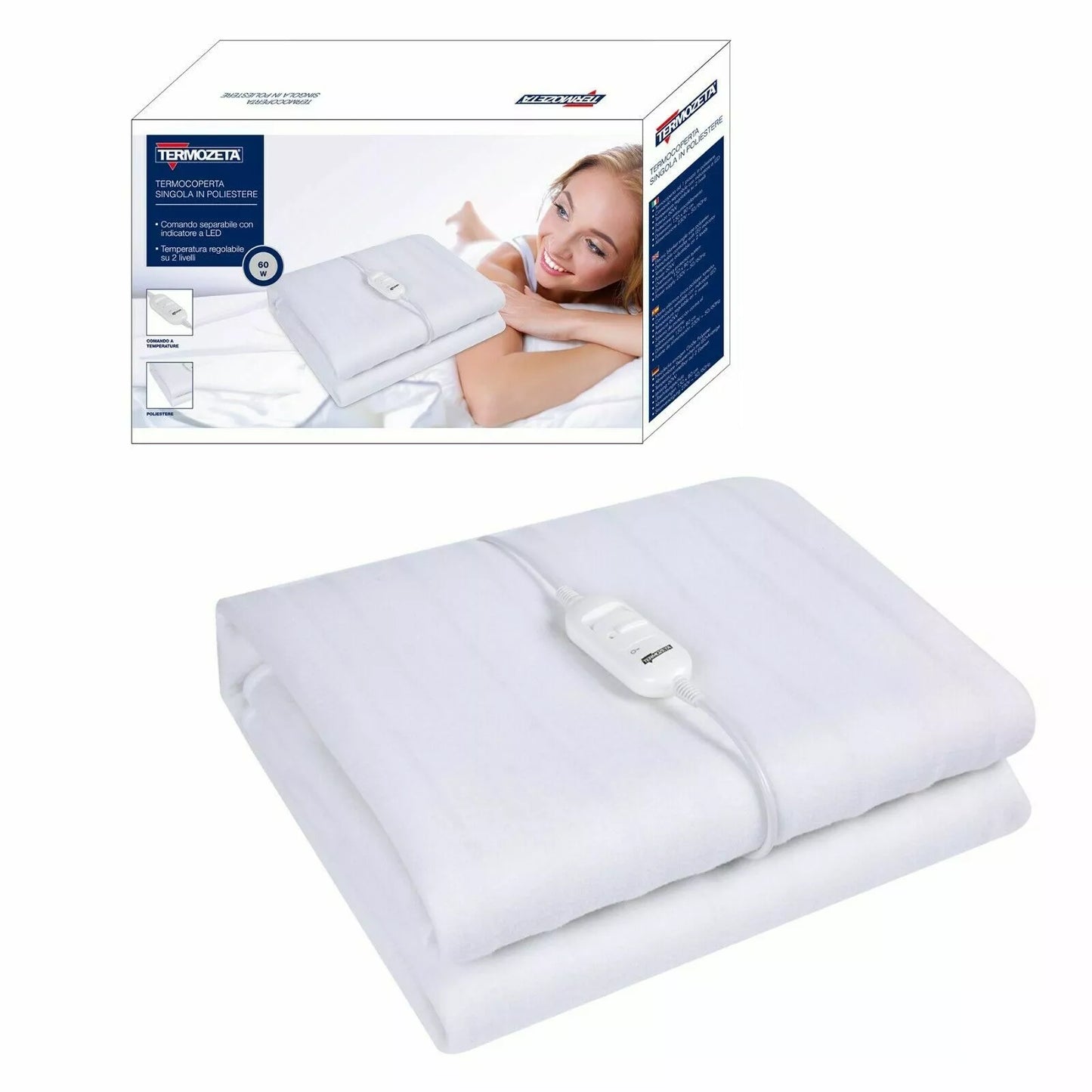 Termozeta Heizdecke Einzelbett 60W Kälteschutz