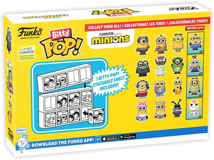 Funko Bitty Pop ! Con Mistery Pop Minions 4 Pz Vinile (419, 418, 422, Mystery)