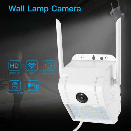 WLAN-IP-Kamera für den Außenbereich, 2 MP, 1080p, LED, Alarmlichtsensor, Suchscheinwerfer, IP66, SD-Kamera