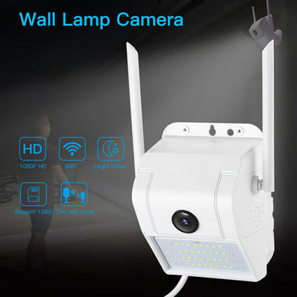 WLAN-IP-Kamera für den Außenbereich, 2 MP, 1080p, LED, Alarmlichtsensor, Suchscheinwerfer, IP66, SD-Kamera