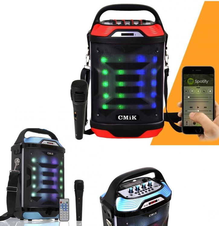 Tragbarer Karaoke-Lautsprecher mit Mikrofon Radio DJ Bluetooth SD MP3 USB