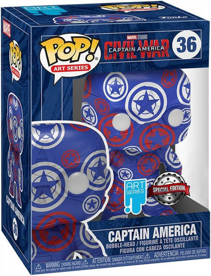 Funko Pop! Tees Marvel Captain America 36 Art Series Special Edition T-Shirt XL