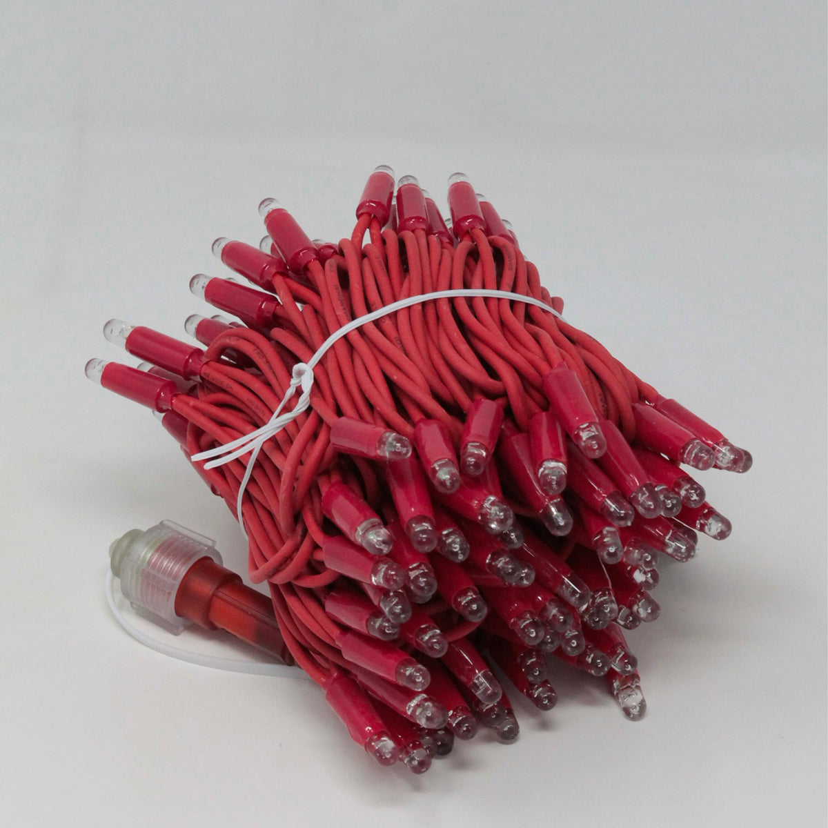 Stringa 10m 230V con flash | cavo rosso | catena 120 led (20 flash)