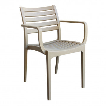 Stapelbarer Sessel Eveline aus Polypropylen – Maße: 58,5x55,2x84cm