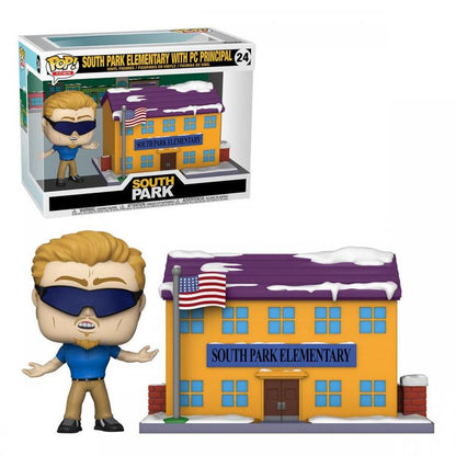 Funko Pop! Town South Park – (24) Elementary mit PC Principal Figur 25cm