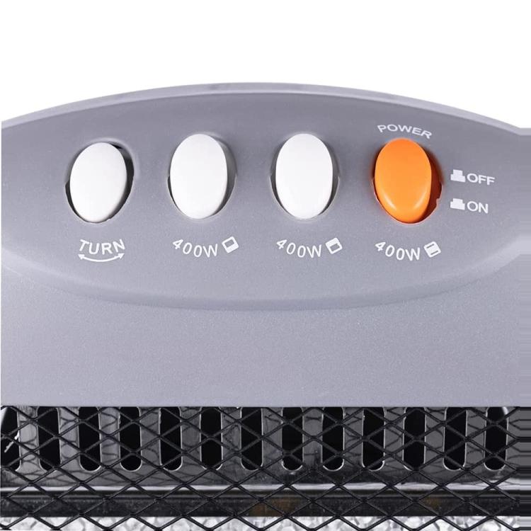 Kooper Stufa Alogena 3 Elementi Oscillante Elettrica 1200W Spegnim. Automatico
