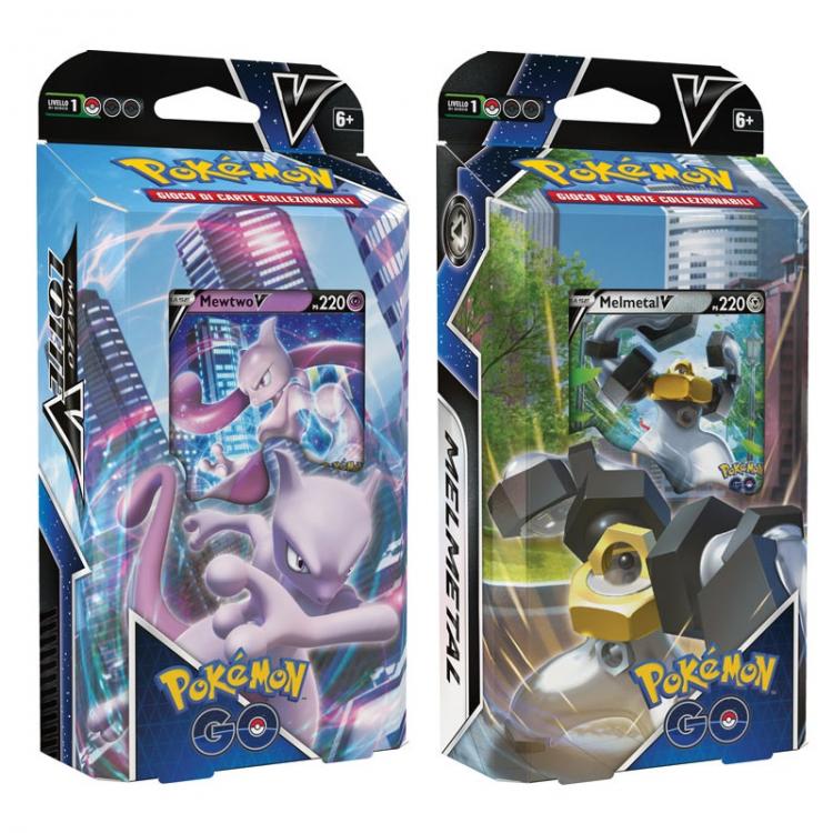 Pokemon Go Bundle Mazzo Lotte V Mewtwo 150 Contro Melmetal 809 Carte Collezione