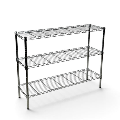 Scaffale Metallika H 92cm  – 3 Ripiani 122×35 cm