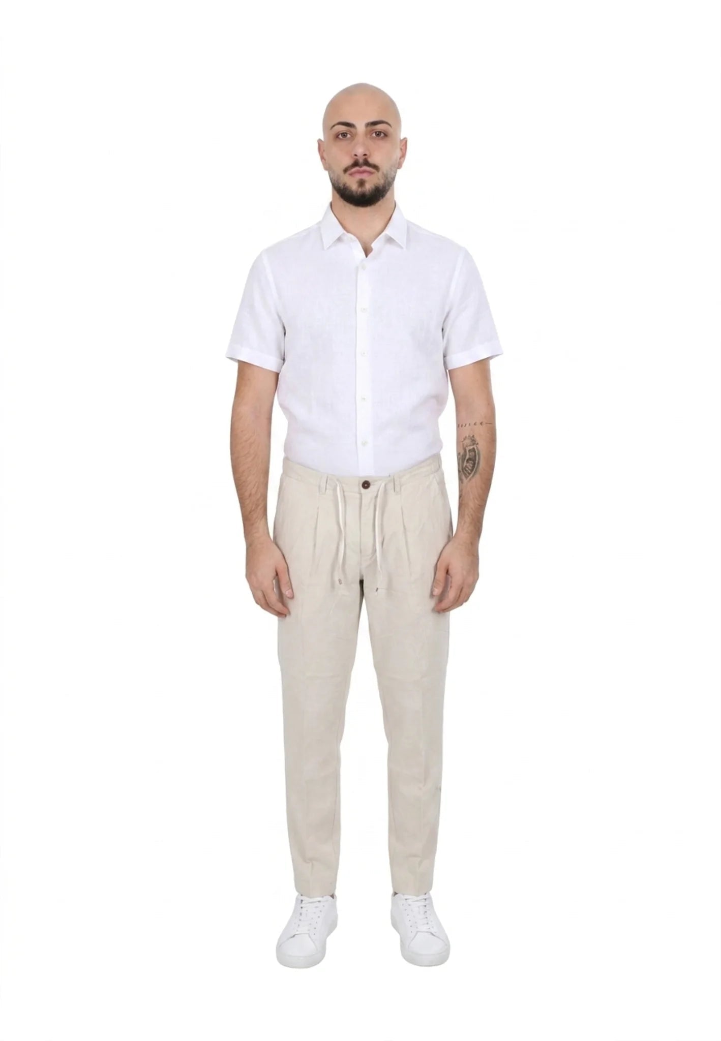 Yes Zee Pantalone Uomo Misto Lino Beige - 0953 P670 PC00 0245