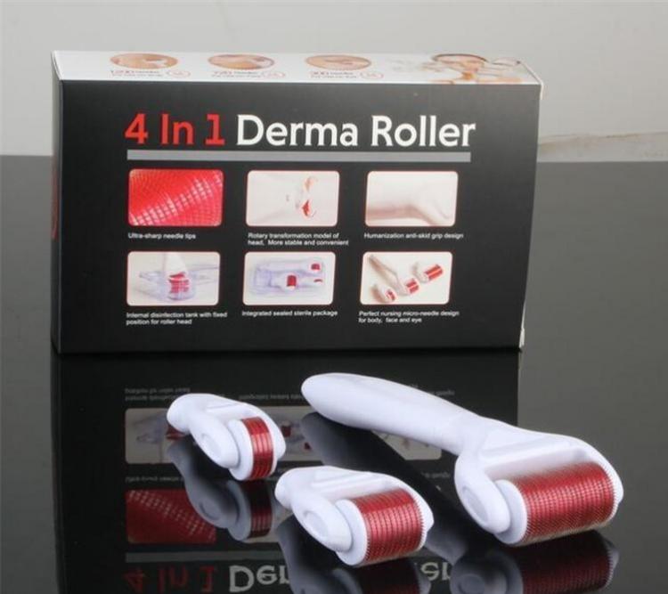 DERMA ROLLER 4 IN 1 PER IL CORPO VISO OCCHIO INTERCAMBIABILI SKINCARE AGOPUNTURA