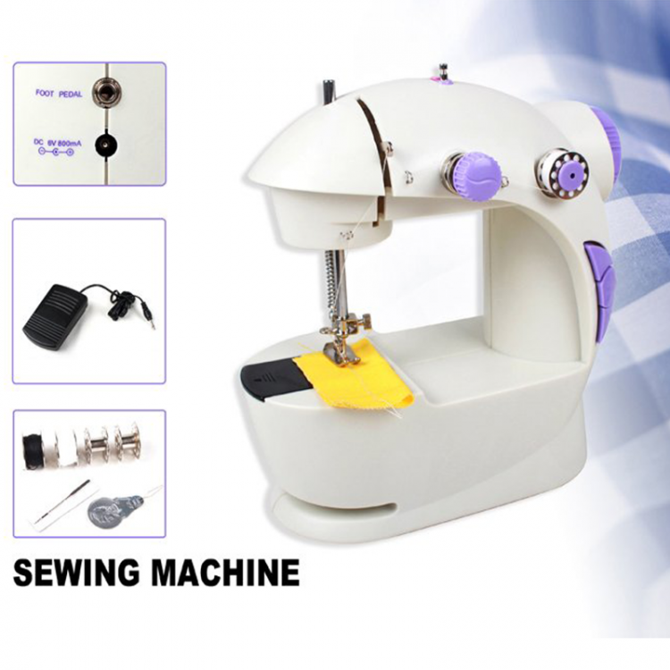 Mini Nähmaschine Handnähmaschine Tragbar 4 In 1 Für Reisen Mit Pedal Und Nadel