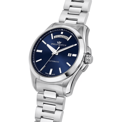 Philip Watch Amalfi Automatik R8223 Day-Date blau